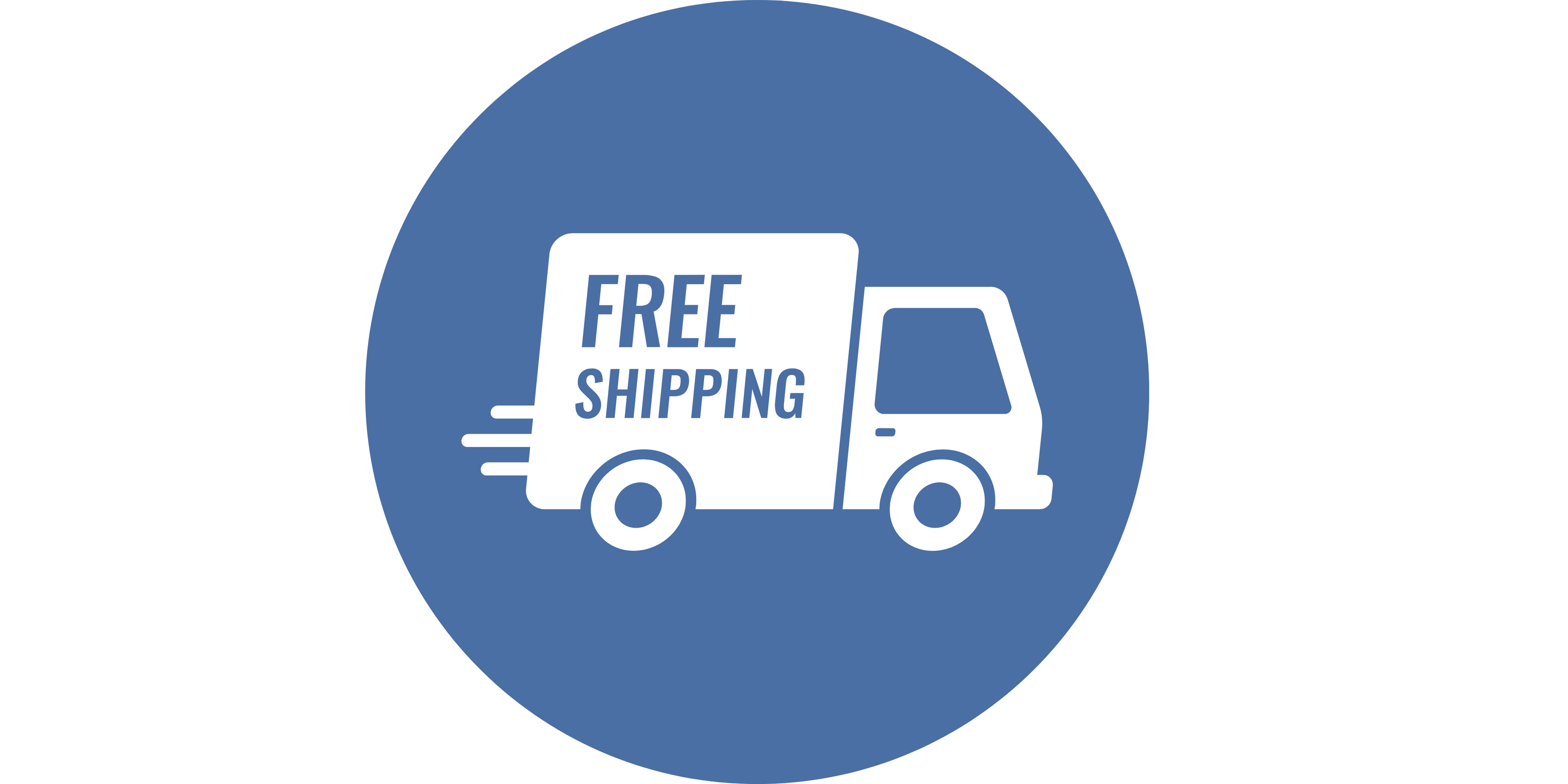 PNG sous forme d'icone d'un camion avec le signe "FREE SHIPPING" indiquant la livraison gratuite